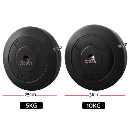 30Kg Barbell Weight Plates Standard Home Gym Press Fitness Exercise