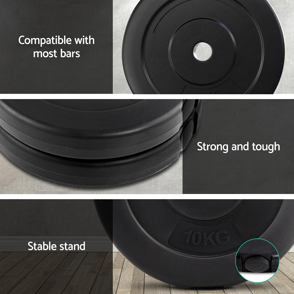 30Kg Barbell Weight Plates Standard Home Gym Press Fitness Exercise