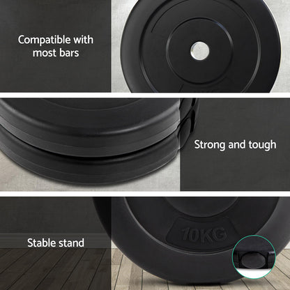 30Kg Barbell Weight Plates Standard Home Gym Press Fitness Exercise