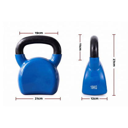 Kettlebell Weight Blue Cast Iron 21x12x27cm