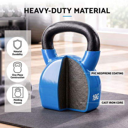 Kettlebell Weight Blue Cast Iron 21x12x27cm