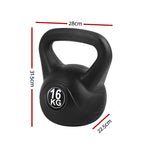 16Kg Kettlebell Set Weight Lifting Bench Dumbbells Kettle Bell