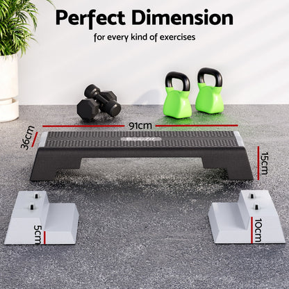 3 Level Aerobic Step Adjustable Stepper for Home Workouts