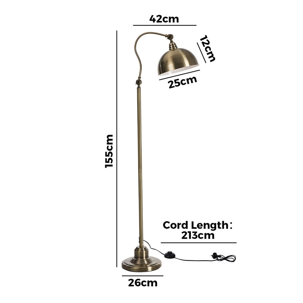 Floor Lamp Standing Light Metal Frame Bronze Finish Indoor Home Décor