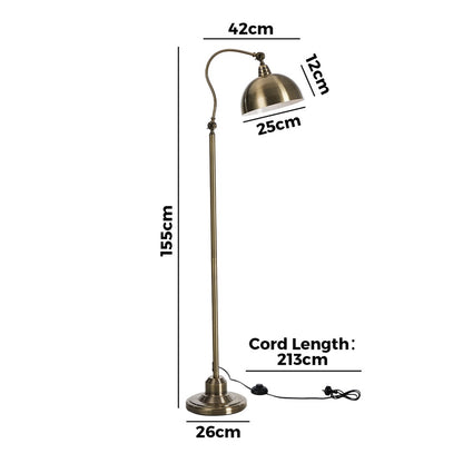 Floor Lamp Standing Light Metal Frame Bronze Finish Indoor Home Décor