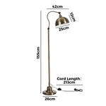 Floor Lamp Standing Light Metal Frame Bronze Finish Indoor Home Décor