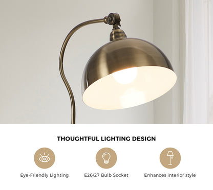 Floor Lamp Standing Light Metal Frame Bronze Finish Indoor Home Décor