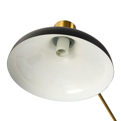 Adjustable Height Floor Lamp Standing Light Metal Frame Black Home Décor
