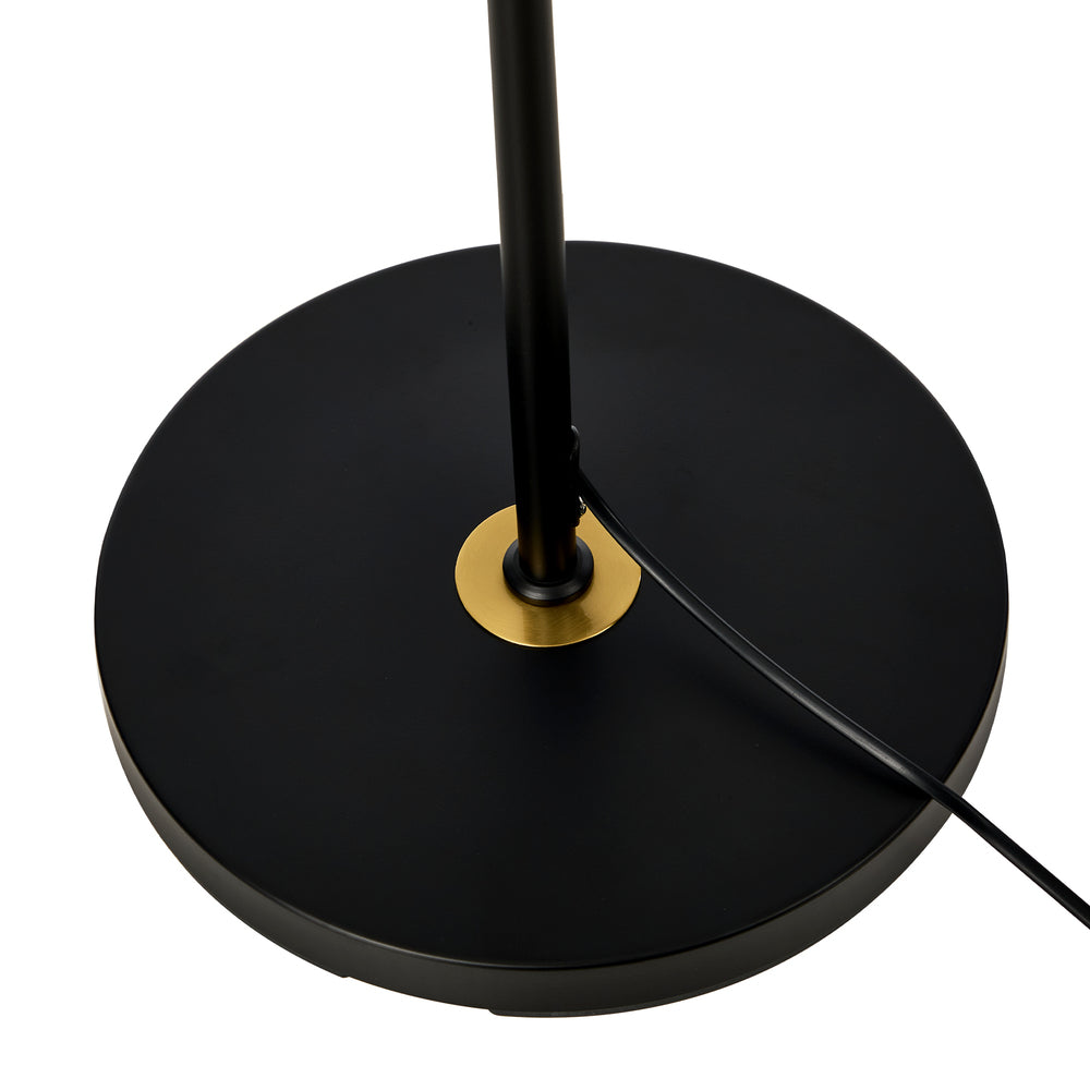 Adjustable Height Floor Lamp Standing Light Metal Frame Black Home Décor