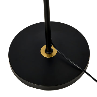 Adjustable Height Floor Lamp Standing Light Metal Frame Black Home Décor