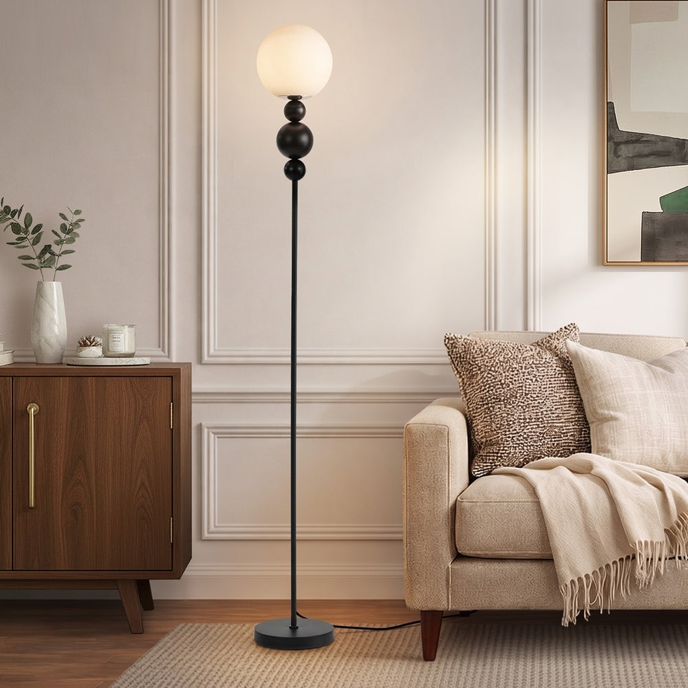 Floor Lamp Black Metal Shade 22x165cm