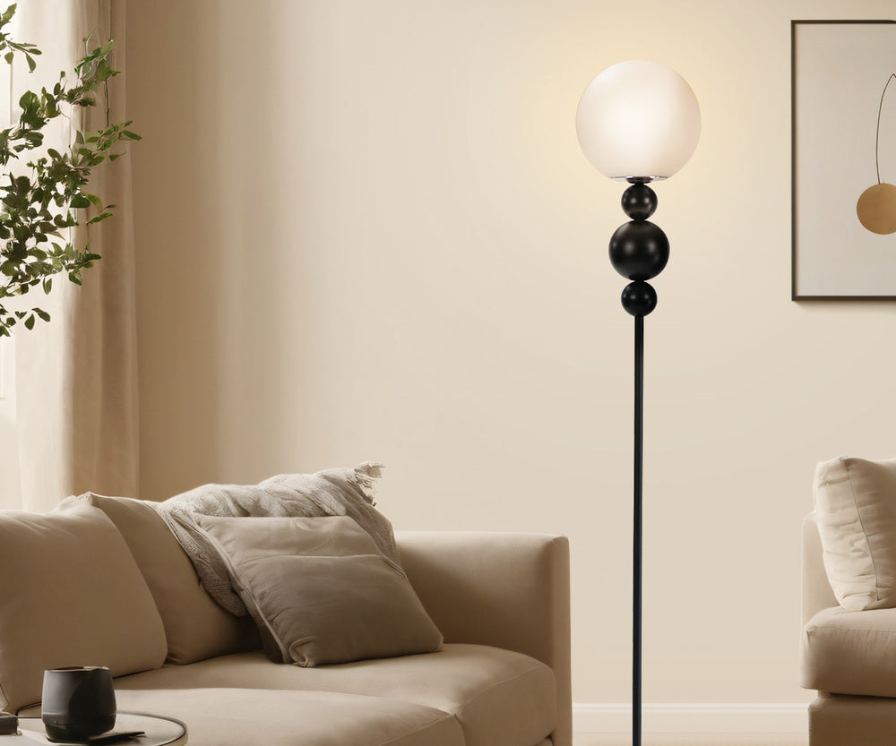 Floor Lamp Black Metal Shade 22x165cm