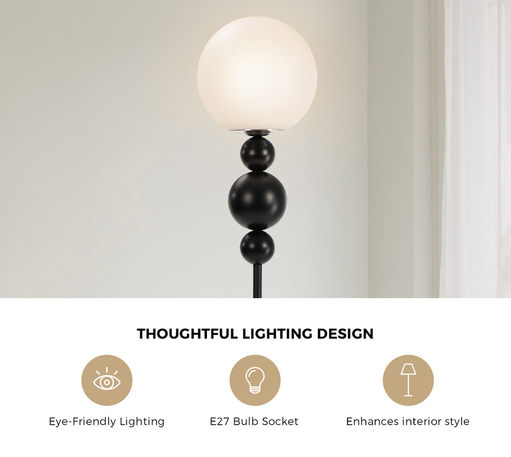 Floor Lamp Black Metal Shade 22x165cm