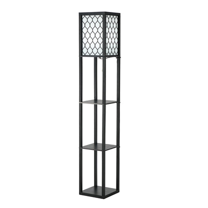 Floor Lamp Metal 3-Tier Shelf 26x26x160cm