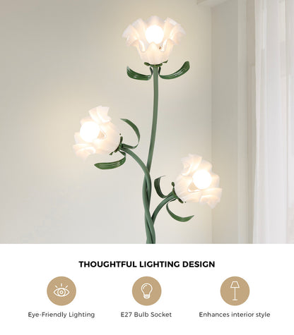 Floor Lamp Metal 3 Light 24x170cm