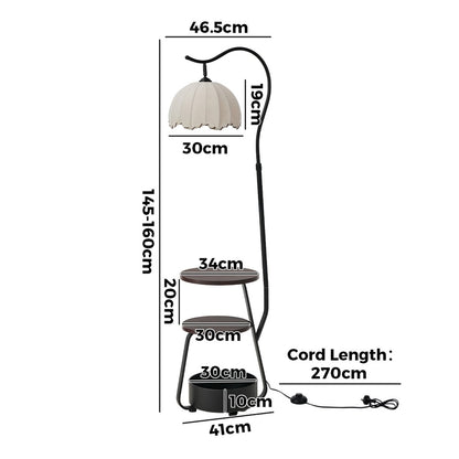 Floor Lamp With Side Table 46.5x41x145cm