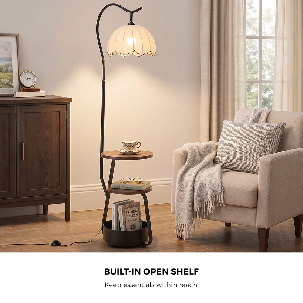 Floor Lamp With Side Table 46.5x41x145cm
