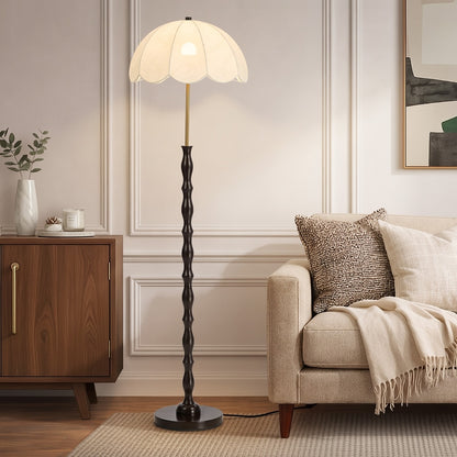 Metal Floor Lamp Vintage Fabric Shade 45.5x45.5x160cm