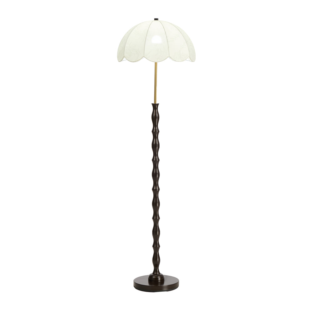 Metal Floor Lamp Vintage Fabric Shade 45.5x45.5x160cm
