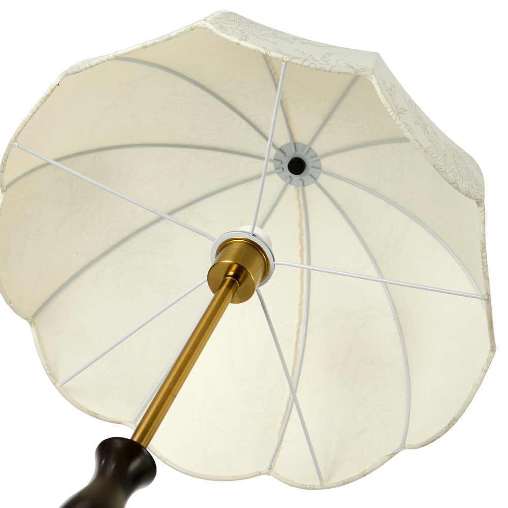 Metal Floor Lamp Vintage Fabric Shade 45.5x45.5x160cm