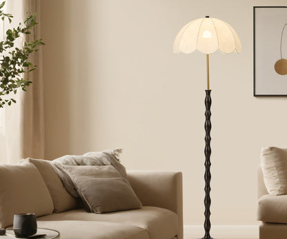 Metal Floor Lamp Vintage Fabric Shade 45.5x45.5x160cm