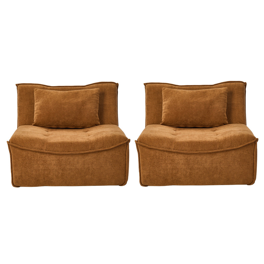 Brown sofa 84x84x70cm, rear view
