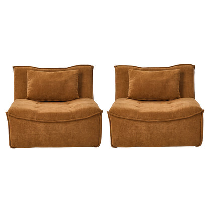 Brown sofa 84x84x70cm, rear view