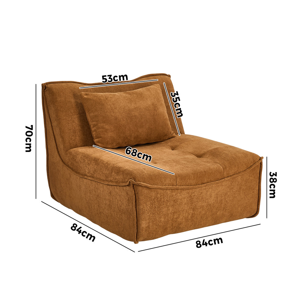 Brown sofa 84x84x70cm, view 9