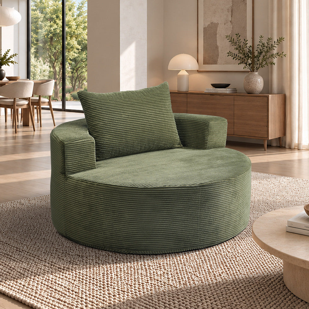 Green Floor Lounge Chair Sofa 126x126x61cm