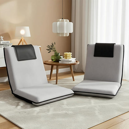 Grey Floor Lounge Sofa Bed 98x46x8cm
