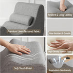S-Curve Floor Lounger Chaise Chair Grey | HomeAndLiving