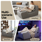 S-Curve Floor Lounger Chaise Chair Grey | HomeAndLiving