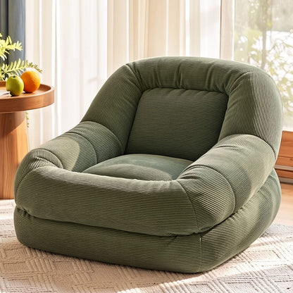 Green Corduroy Armchair Recliner 89x108x58cm