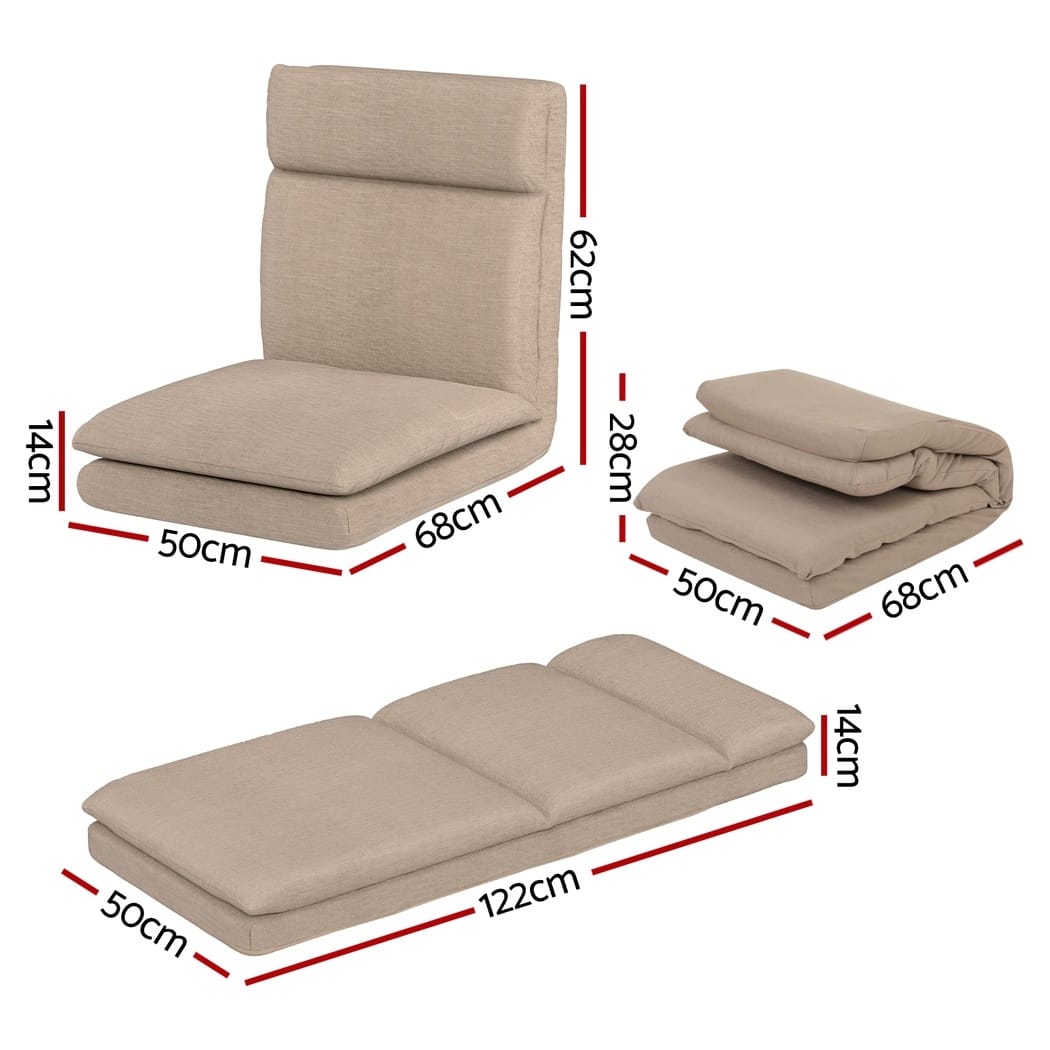 Beige sofa 122x50x14cm, detail