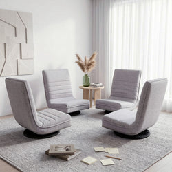 360 Swivel Floor Chair Foldable Lounge Set 4PCS | HomeAndLiving