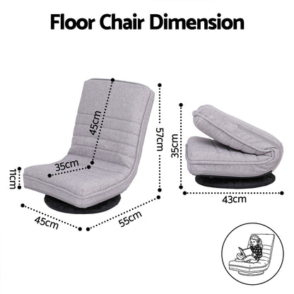 360 Swivel Floor Chair Foldable Lounge Set 4PCS | HomeAndLiving