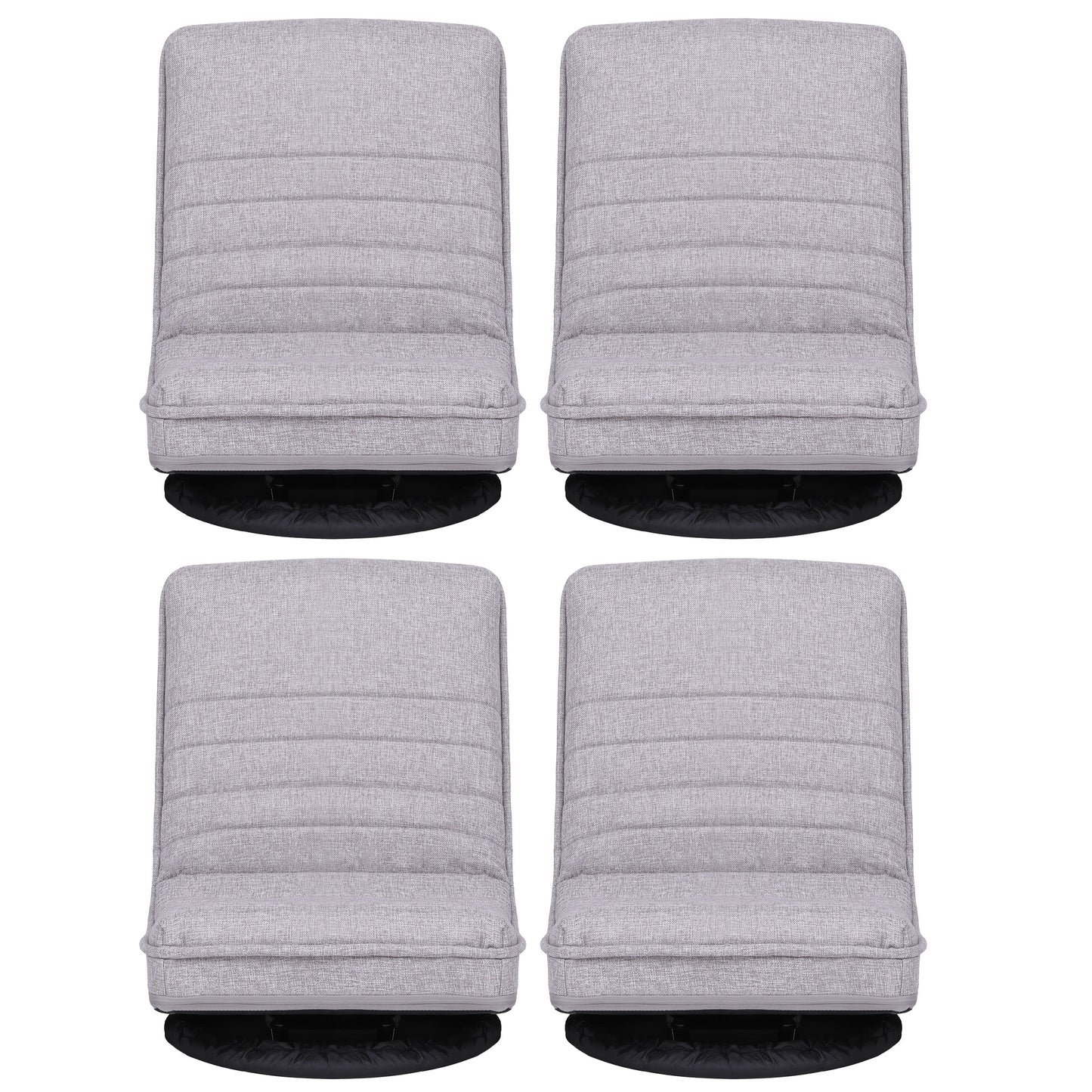 360 Swivel Floor Chair Foldable Lounge Set 4PCS | HomeAndLiving