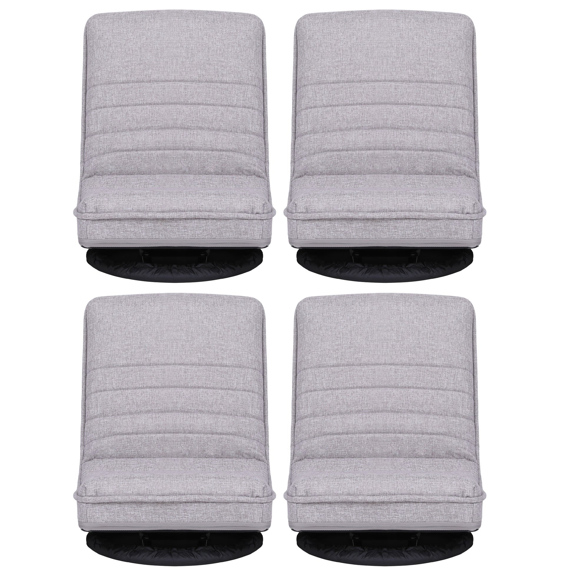 360 Swivel Floor Chair Foldable Lounge Set 4PCS | HomeAndLiving