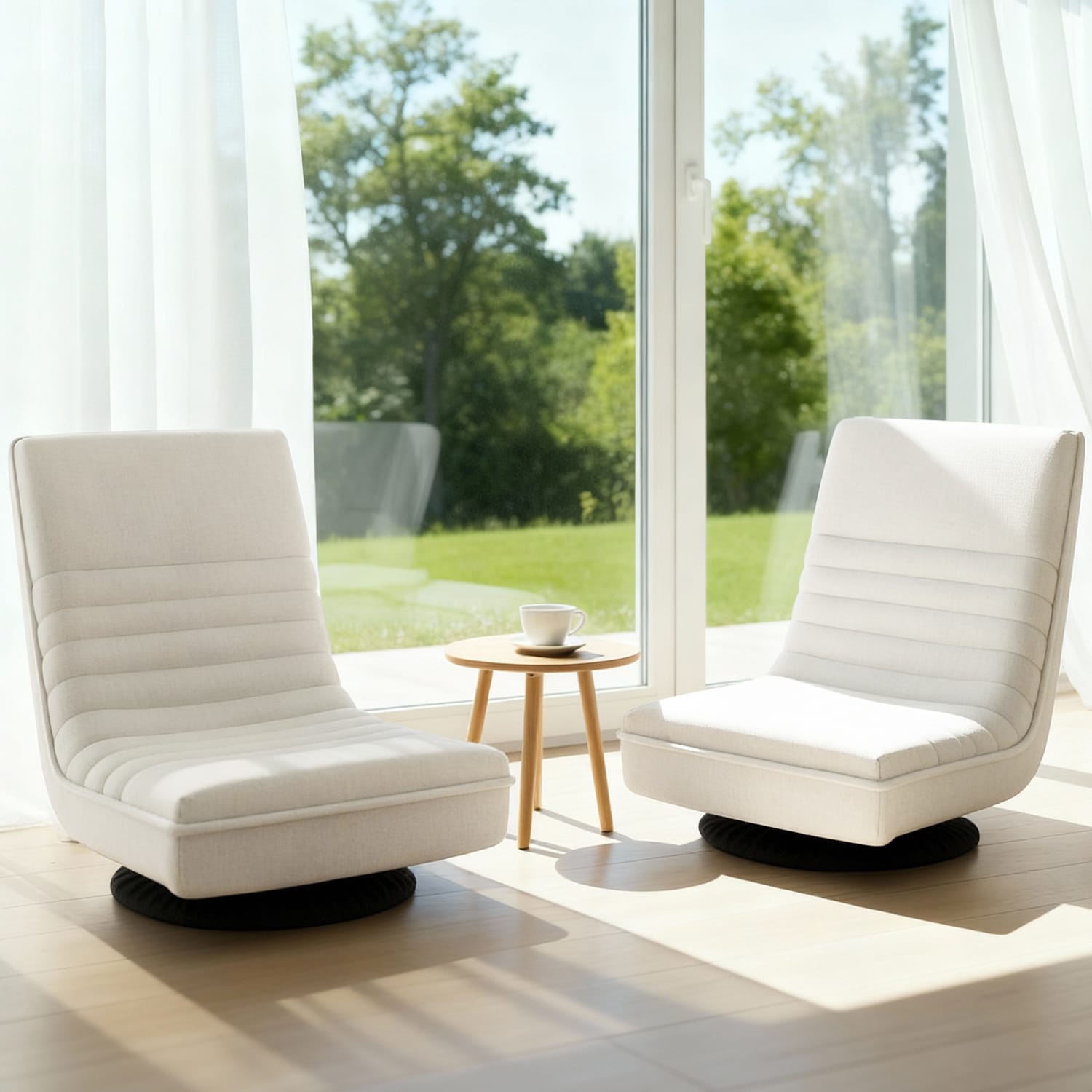 White sofa 45x55x57cm, side view