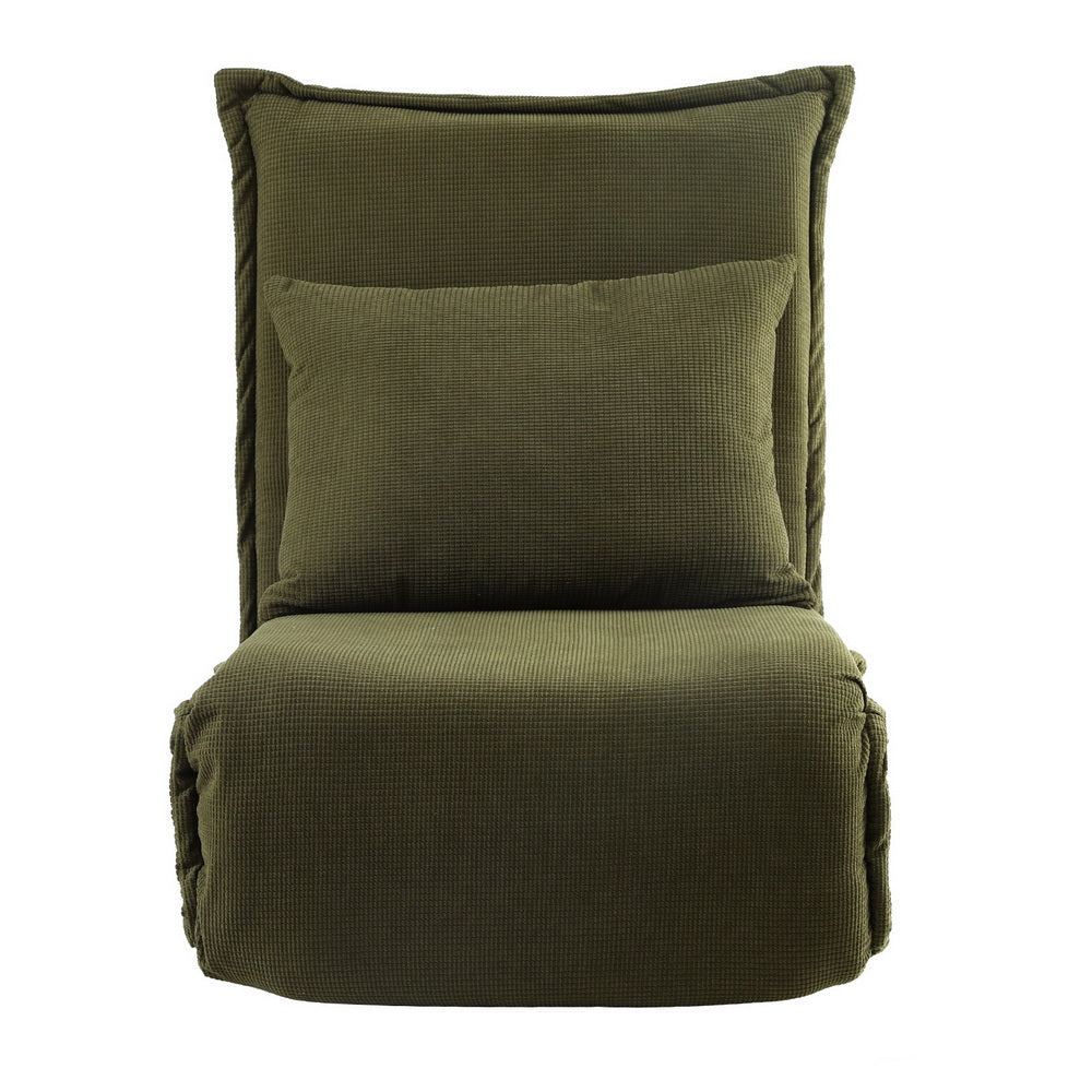 Modern Green Foldable Floor Lounge Sofa Bed Adjustable Comfortable Seating