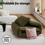Modern Green Foldable Floor Lounge Sofa Bed Adjustable Comfortable Seating