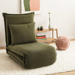Modern Green Foldable Floor Lounge Sofa Bed Adjustable Comfortable Seating