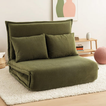 Foldable Lounge Sofa Green 95x73x63cm