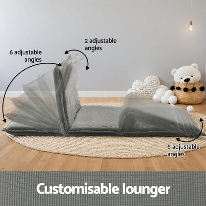 Grey sofa bed 95x73x63cm, in room setting