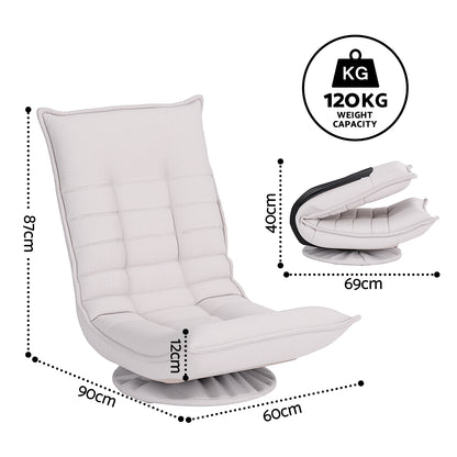 Swivel Floor Chair 360° Foldable Recliner | HomeAndLiving - 2