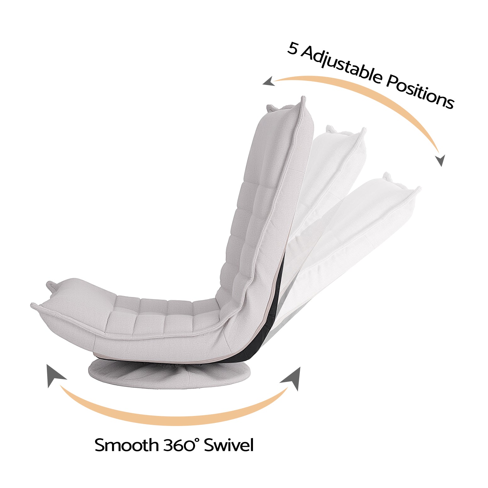 Swivel Floor Chair 360° Foldable Recliner | HomeAndLiving - 3