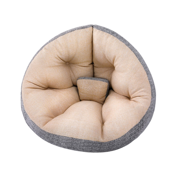  Floor Lounge Sofa Bed Chair Foldable Washable Beige