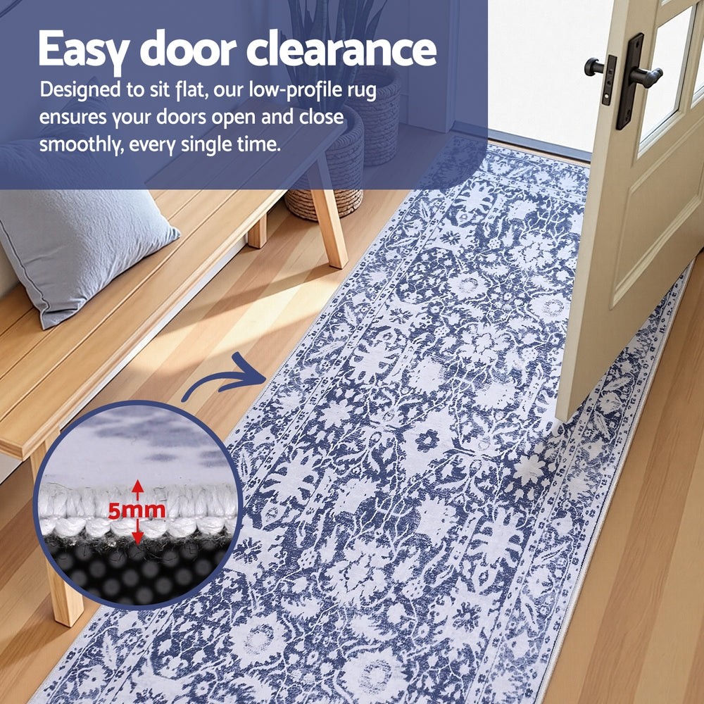 Hallway Runner Rug 80X180Cm Soft Velvet Washable Modern Kitchen Mat