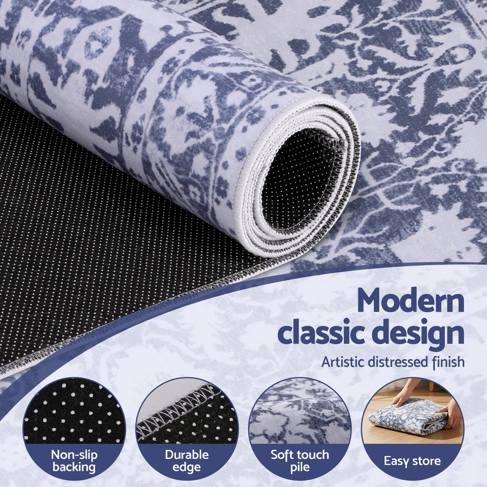 Hallway Runner Rug 80X180Cm Soft Velvet Washable Modern Kitchen Mat