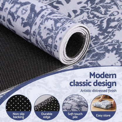 Hallway Runner Rug 80X180Cm Soft Velvet Washable Modern Kitchen Mat